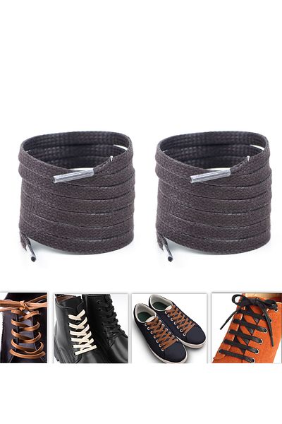 AiryFooT Flat Waxed Cotton Shoelace 120 cm (Brown)