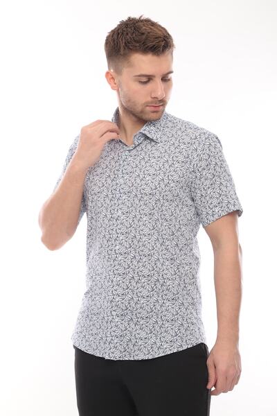 PASSERO Lycra imprimată cu mânecă scurtă, slim-fit