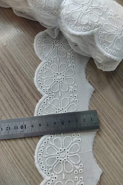 DUAYEN Fisto vual üzeri işleme vintage metaforik çiçek desen 1 metre