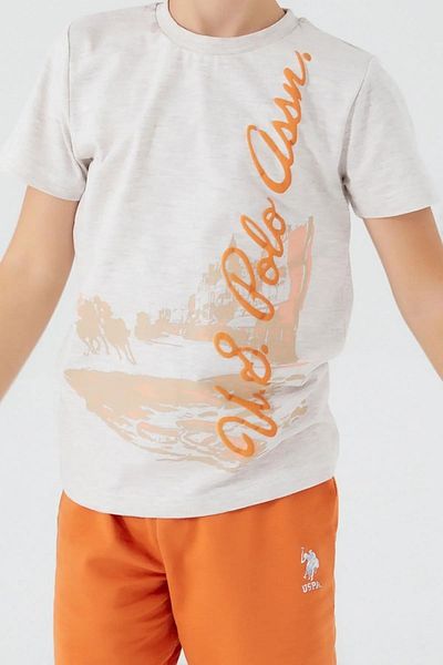 U.S. Polo Assn. Base. Polo Assn 1357 Picture Signature Detail Boy Bermuda Suit
