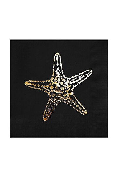 Story 33x33 سم ورق ذهبي نجم البحر منقوشة 16 قطعة من المناديل الورقية الملونة ...