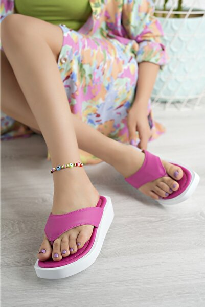 Freemax Γυναικείες Εγγυημένες ελαφριές, εύκαμπτες σαγιονάρες σόλας με επίπεδη σόλα PPL.5000 φούξια