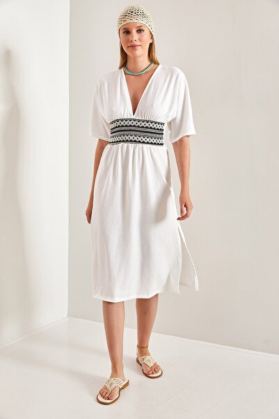 Bianco Lucci Women's Waist Patterned Dress