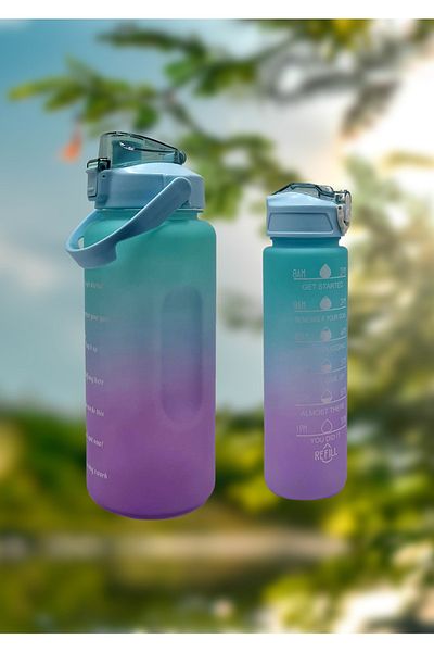 İly H2O Motivational Set of 2 Water Bottle, Water Bottle, Water Bottle and Tritan Sports Bottle