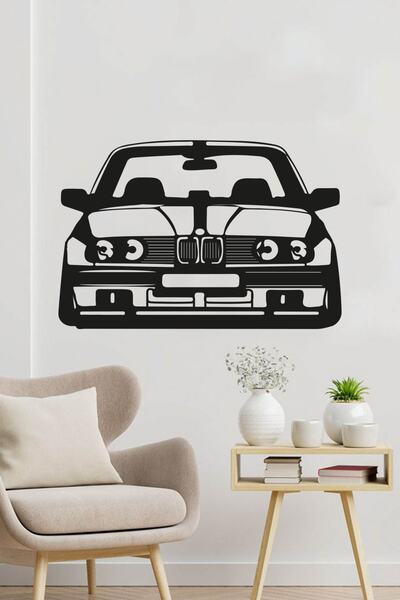 NED MDF LAZER DEKARASYON Bmw E30 Araba Ahşap Mdf Lazer Kesim 3mm Duvar Dekora...
