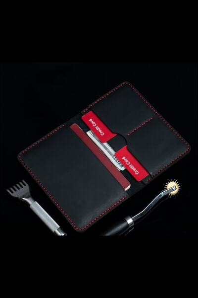 Lost Slope محفظة جواز السفر الجلدية - جلد حقيقي وصناعة يدوية