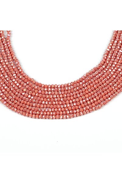 yfhobi 1 DİZİ (40 cm - 130 Adet)- 4 mm YASSI KRİSTAL CAM BONCUK, MAT JANJANLI...