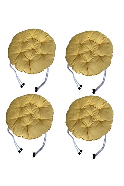 REMEGE 4 PCS 40X40 Cm Round Stool Cushion - Chair Cushion - Pouf Cushion