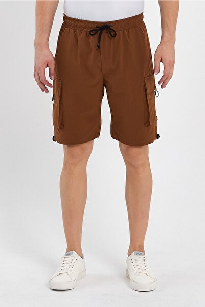 GENIUS STORE Men's Shorts Sports Lycra Outdoor Bermuda Cargo Pocket Capri Sports Shorts