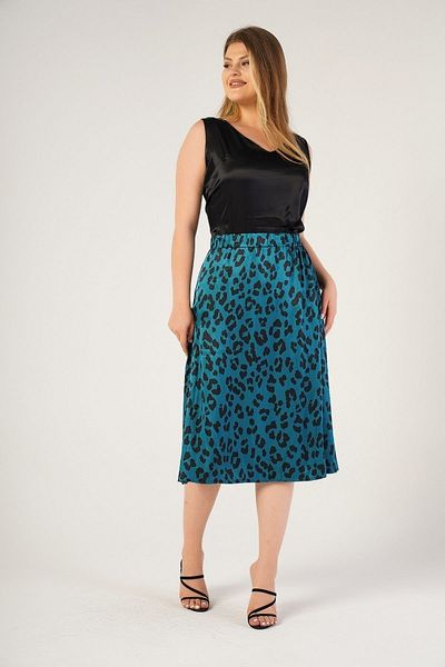 Nelly Plus Size Leopard Patterned Skirt