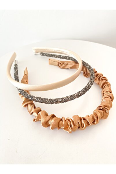 CSR AKSESUAR Shiny Pearl and Stone 3 Piece Crown Set