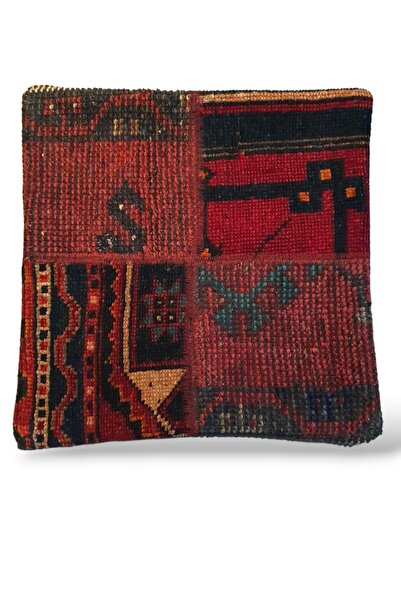 Ottoman Pouffe - Açılış Özel Fiyat Art Deco Bohem Halı El Dokuması Vintage Kırlent Minder 40x40cm 426