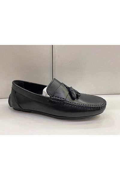 RODEM Черни мокасини от естествена кожа с лека подметка