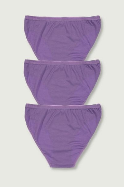 ÇamaşırcımShop Pachet de 3 chiloți bikini 100% bumbac pentru femei