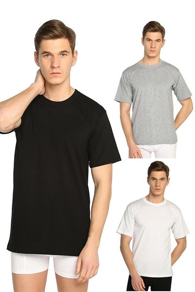 ÇamaşırcımShop Tutku 12 Pack Crew Neck 100% Cotton Men's Undershirt