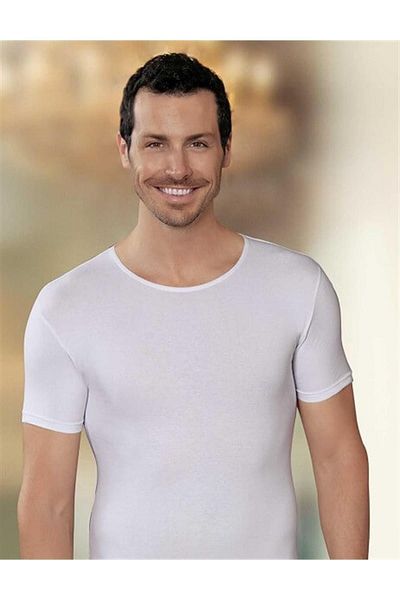 ÇamaşırcımShop Silver 4050 Crew Neck Short Sleeve Men's Undershirt