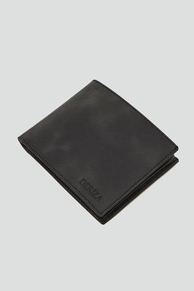 Deriza Ανδρικό πορτοφόλι Crazy Real Leather Μαύρο