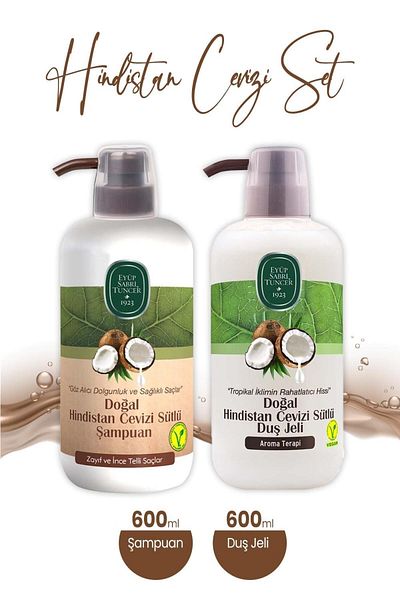 Eyüp Sabri Tuncer Natural Coconut Milk Shampoo and Gel