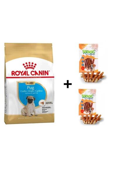 Royal Canin Pug Junior Yavru Köpek Maması 1,5 kg + 2 Adet Wooc Ödül 80 Gr