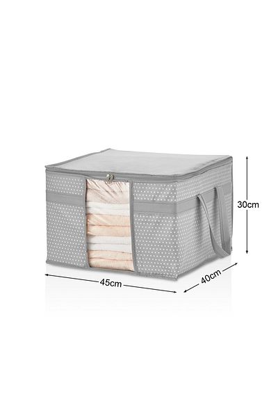 Serstil 45X40X30 cm Grey Spotted Window Sweater Outfit - Storage Design