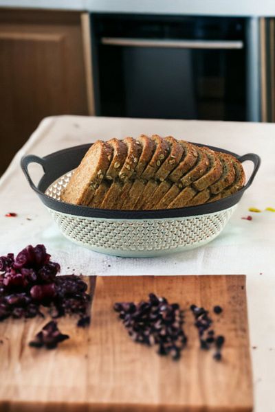 Melkan Home Drop Pattern Bread Basket 2.6 Liter Brown