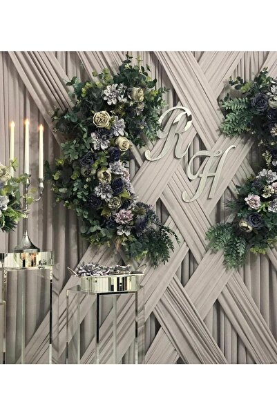 Genel Markalar Pleksi 2li Harf 40 Cm Süs Organizasyon Kına-söz-nişan-nikah Ar...