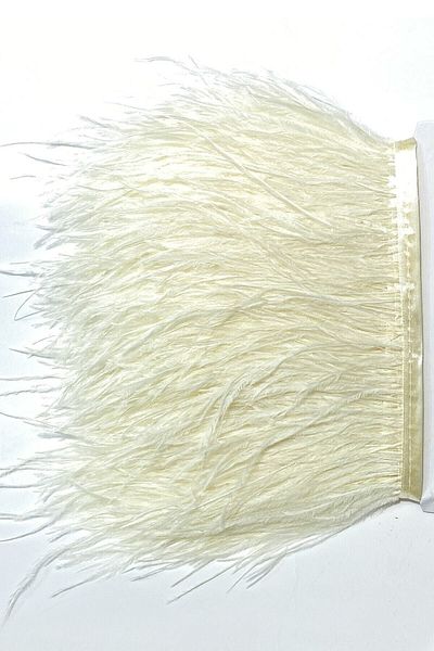 YENİ HEDİYELİK DÜNYAM Unique Model Cream Ostrich Feather 100 cm – Decorative Ribbon