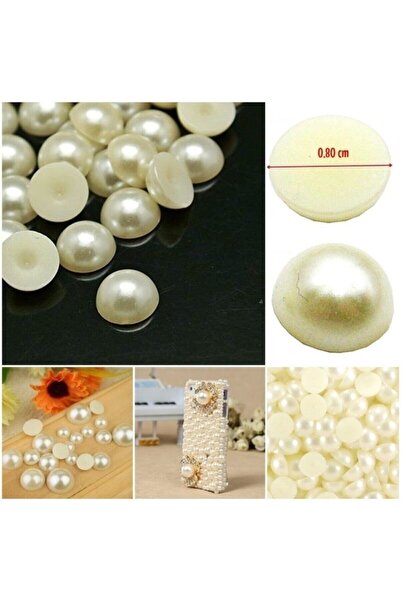 Aker Hediyelik Yapışkanlı Yarım Inci 8mm Çap 120 Adet