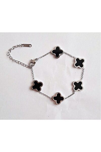 nilüfer takı tasarım siyah van cleef bileklik