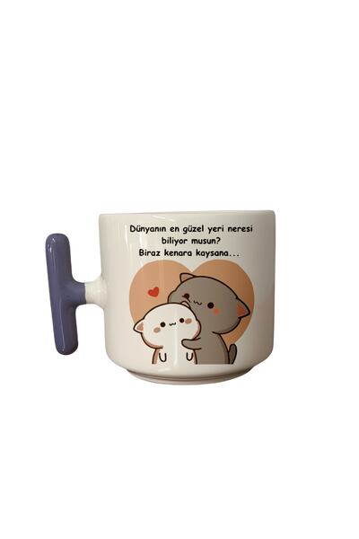 GünayStore هل تعرف أين يقع أجمل مكان في العالم؟ كوب مكتوب عليه قطة موتشي من ا...