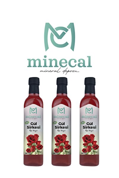 Minecal Gül Sirkesi 3x500 ml – %100 Katkısız Doğal | Şekersiz | Koruyucu Içermez