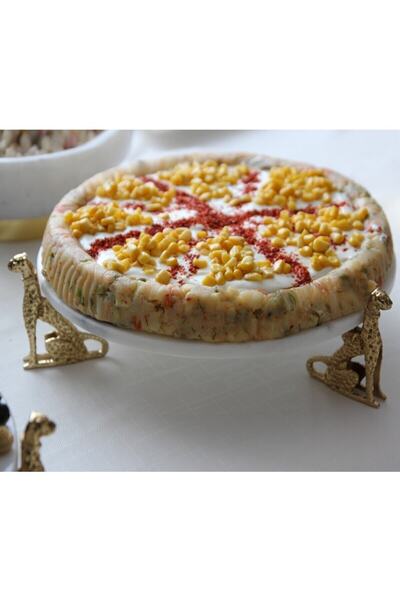 Sümeyra Marble Art JAGUAR - DOĞAL BEYAZ MERMER SERVİS TEPSİSİ - OVAL 28 cm