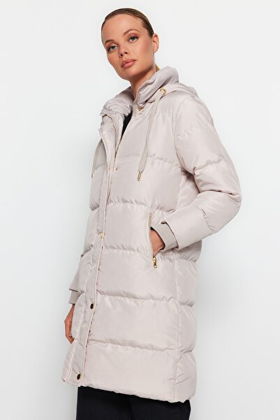 Trendyol Collection Vodoodpudivá bunda s kamennou kapucí TWOAW24MO00119