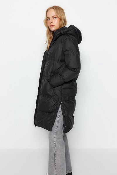 Trendyol Collection Black Hooded Water Repellent Long Puffer Jacket TWOAW24MO00120