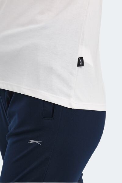 Slazenger Γυναικείο μπλουζάκι PERICAS με λαιμόκοψη σε σχήμα V σε χρώμα εκρού