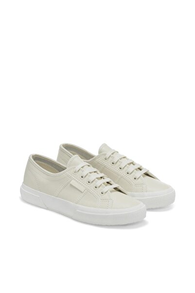Superga 2750 Tumbled Leather Unisex Bej Bileksiz Sneaker