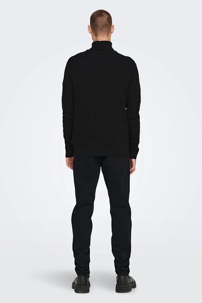 Only & Sons Onsphil Reg 12 Struc Roll Neck Knit Noos Men's Sweater - OS22023202 Dark Navy