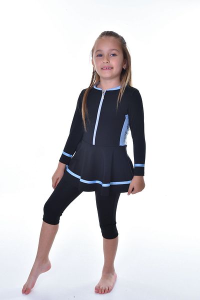 Rs Ramuni Girl's Dress Swimsuit Black Color