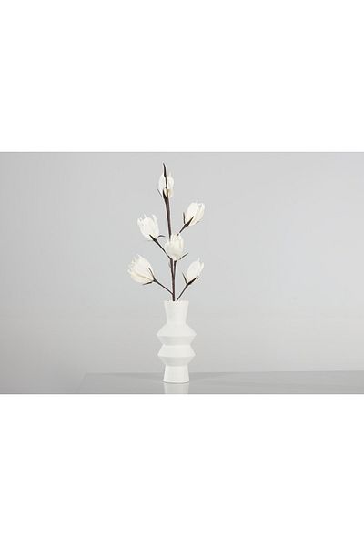 Doqu Home Λευκή Μανόλια Τεχνητό Λουλούδι - Διακόσμηση σπιτιού & γραφείου - Δώρο Λουλούδι - Διακοσμητικό Λουλούδι - A01 Lkm18-065 St
