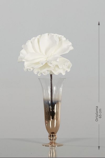 Doqu Home Τεχνητό λουλούδι Gardenia - Διακόσμηση σπιτιού & γραφείου - Δώρο λουλούδι - Διακοσμητικό λουλούδι - A01 Lkm20-013B Standa