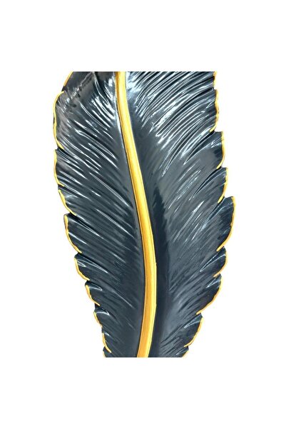 CajuArt Büyük Boy Dekoratif Tüy Şekilli Pilli Işıklı Duvar Dekoru Modern Aplik