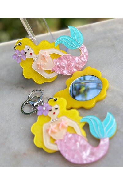 QUEEN AKSESUAR 3D الأبعاد أم اللؤلؤ حجر حورية البحر مرآة المفاتيح حقيبة رسول ...