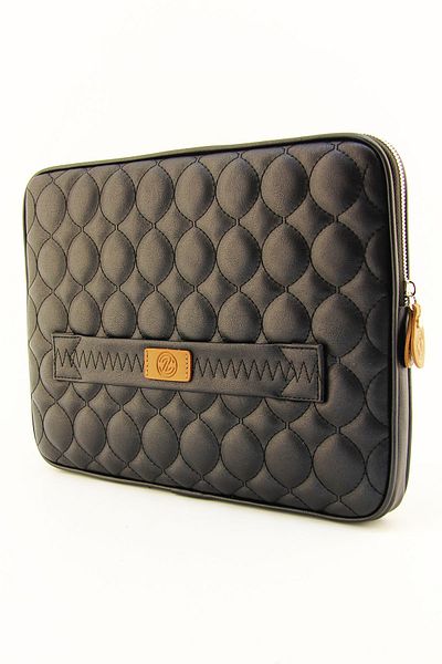 HNB Black 13 & 14 Inch Quilted Laptop Tablet Notebook Case
