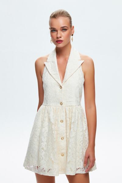 adL Night Zoom Dantelli Sırt Dekolteli Elbise