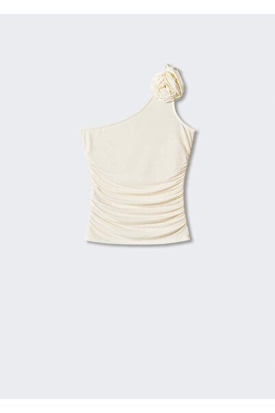 MANGO Woman Bluză asimetrică florală