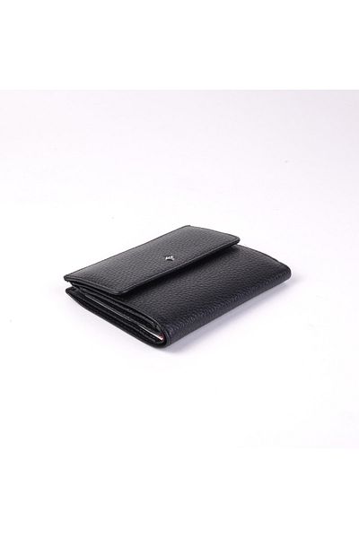 Eminsa Black Genuine Leather Women's Wallet