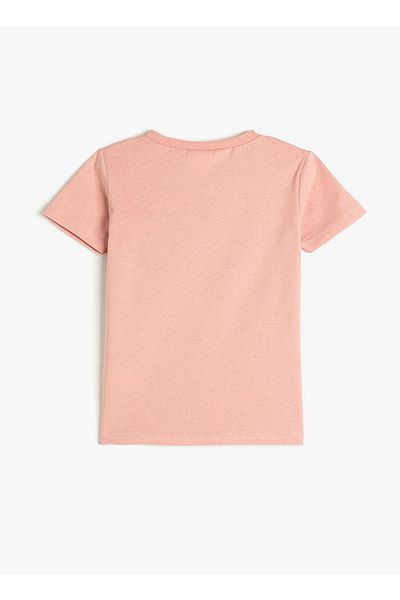 Koton Printed Pink Women's T-Shirt 3SMG10084AK