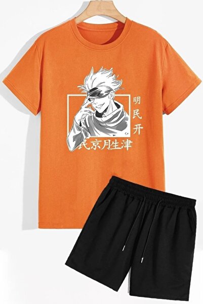 Machetta Kids Jujutsu Kaisen Japanese Anime Printed Children's T-Shirt Shorts Set