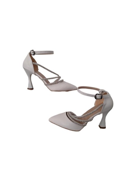TARHAN ženske bele - Sa kamenčićima elegantne večernje cipele sa stiletto šti...