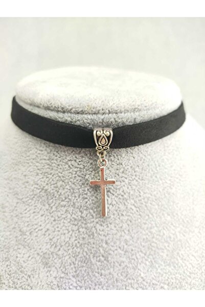 Fugusugu Christ Cross Gothic Choker Kolye